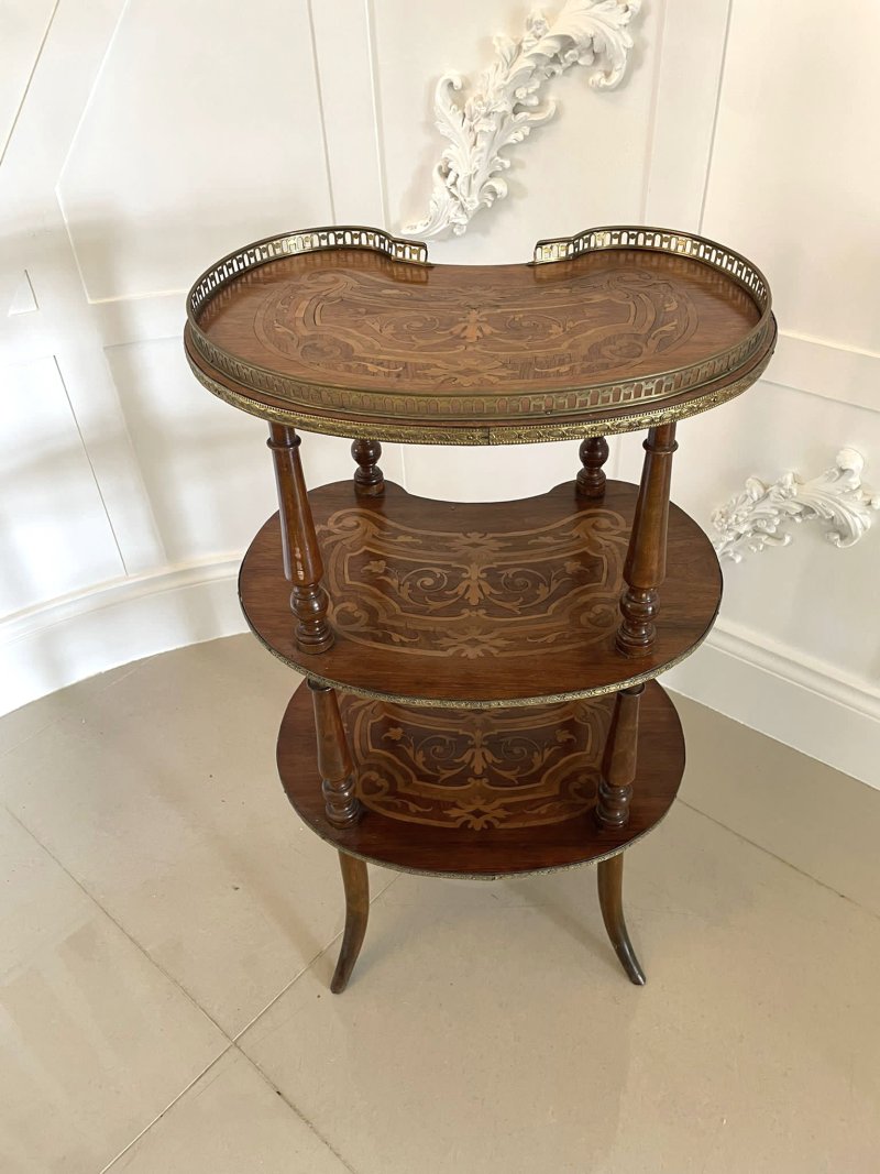 Quality Antique French Marquetry Étagère - Image 4